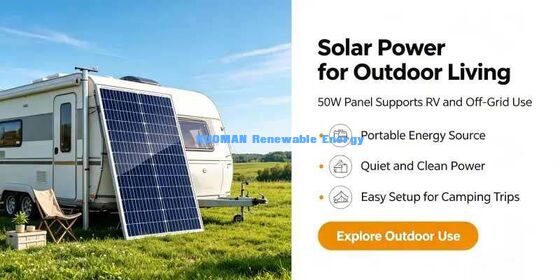 50W 高効率太陽光パネル 700V システム電圧評価 安全なオフグリッド電源