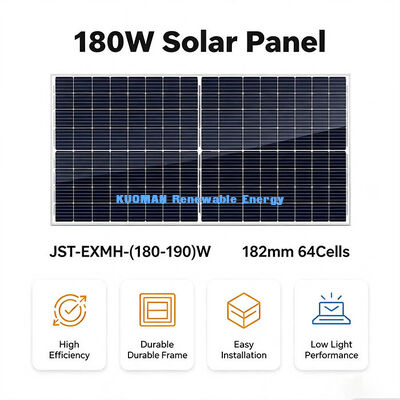 リモート・ファームシェード,キャビンの緊急備蓄電源 耐天候180~190ワット太陽光パネル