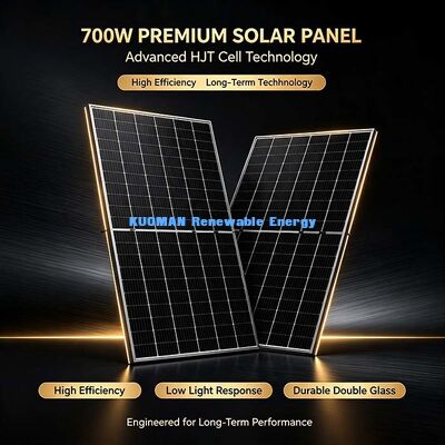 ユーティリティ・ファーム 700ワットの双面太陽光パネル,132セルHJT高効率太陽光パネル