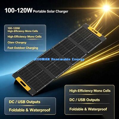 20Wポータブル折りたたむ太陽光充電パネル,高効率の単結晶太陽光発電