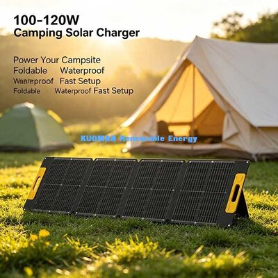 100〜120Wオフグリッドポータブルソーラーパネル,折りたたみ可能な防水ソーラー充電器
